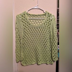 Crochet Green Sweater Alternative Grunge